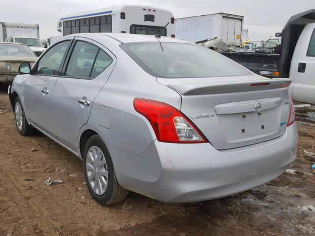 3N1CN7APXEK461616 - 2014 NISSAN VERSA S SILVER photo 3