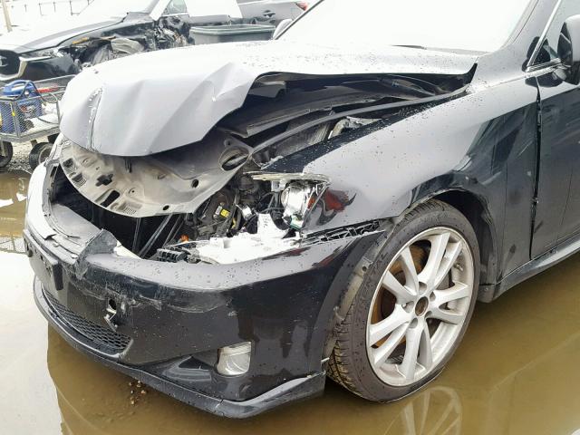 JTHBE262562003163 - 2006 LEXUS IS 350 BLACK photo 9