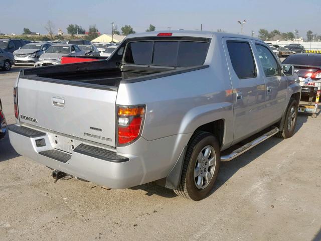 2HJYK16557H532528 - 2007 HONDA RIDGELINE SILVER photo 4