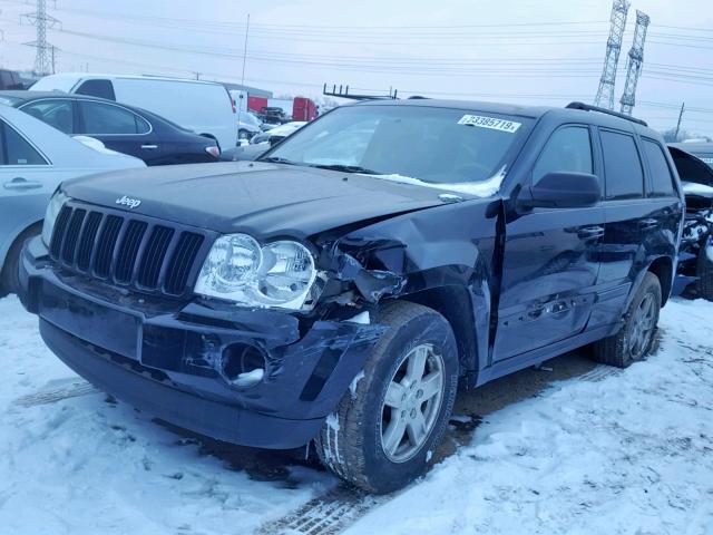 1J8GR48K57C512419 - 2007 JEEP GRAND CHER BLACK photo 2