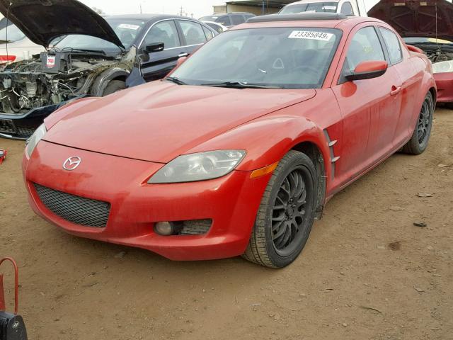 JM1FE173340108202 - 2004 MAZDA RX8 RED photo 2