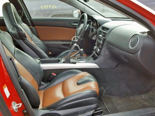 JM1FE173340108202 - 2004 MAZDA RX8 RED photo 5