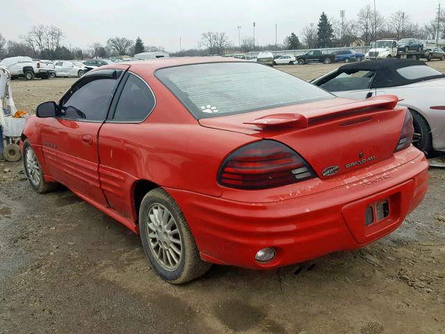 1G2NF12T1YM821554 - 2000 PONTIAC GRAND AM S RED photo 3