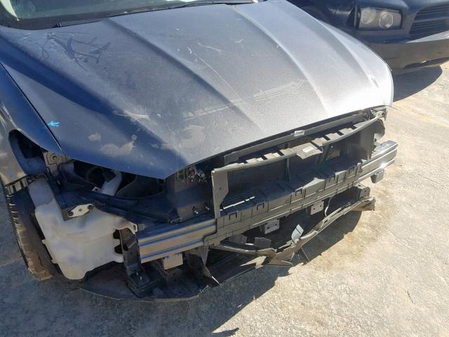 3FA6P0G75ER372469 - 2014 FORD FUSION S GRAY photo 9