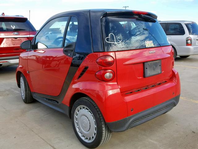 WMEEJ3BA7EK777492 - 2014 SMART FORTWO PUR RED photo 3