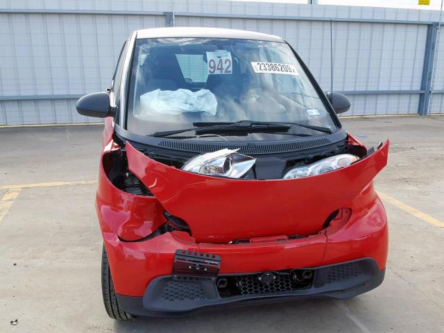 WMEEJ3BA7EK777492 - 2014 SMART FORTWO PUR RED photo 9