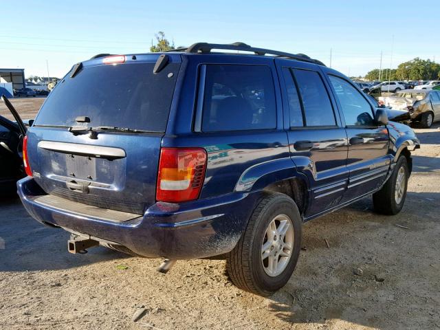 1J4GX48S04C293727 - 2004 JEEP GRAND CHER BLUE photo 4