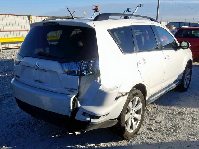 JA4JS4AX4AZ006361 - 2010 MITSUBISHI OUTLANDER WHITE photo 4