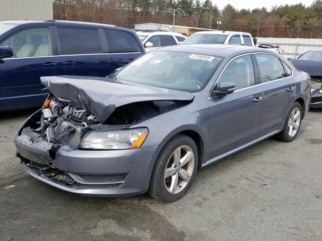 1VWBP7A37DC008832 - 2013 VOLKSWAGEN PASSAT SE GRAY photo 2