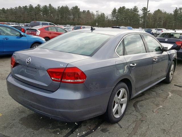 1VWBP7A37DC008832 - 2013 VOLKSWAGEN PASSAT SE GRAY photo 4