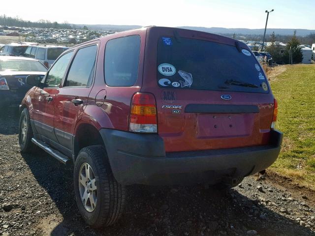 1FMYU93184KA24469 - 2004 FORD ESCAPE XLT RED photo 3