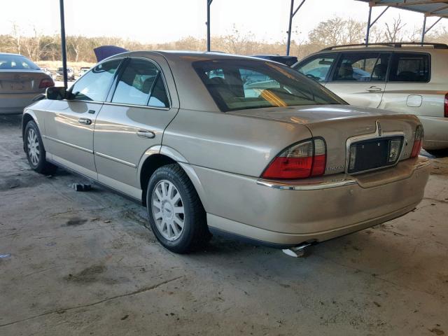 1LNHM86S15Y635618 - 2005 LINCOLN LS GOLD photo 3