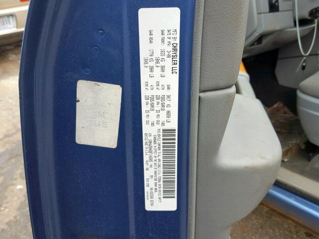 1A8HW58N68F146905 - 2008 CHRYSLER ASPEN LIMI BLUE photo 10