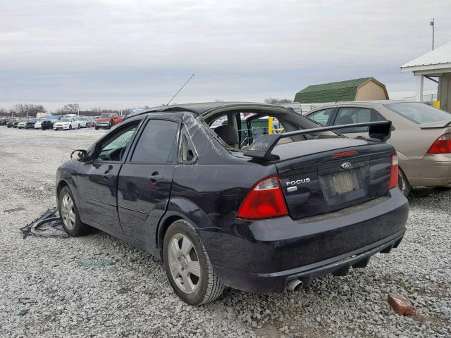 1FAFP34N07W136011 - 2007 FORD FOCUS ZX4 BLACK photo 3