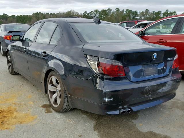 WBANE53537CY05198 - 2007 BMW 525 I BLACK photo 3