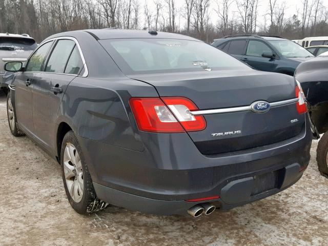 1FAHP2EW6BG101289 - 2011 FORD TAURUS SEL GRAY photo 3