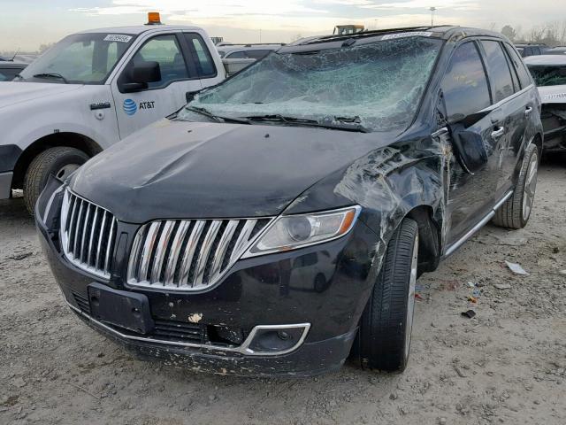 2LMDJ6JK0DBL37967 - 2013 LINCOLN MKX BLACK photo 2