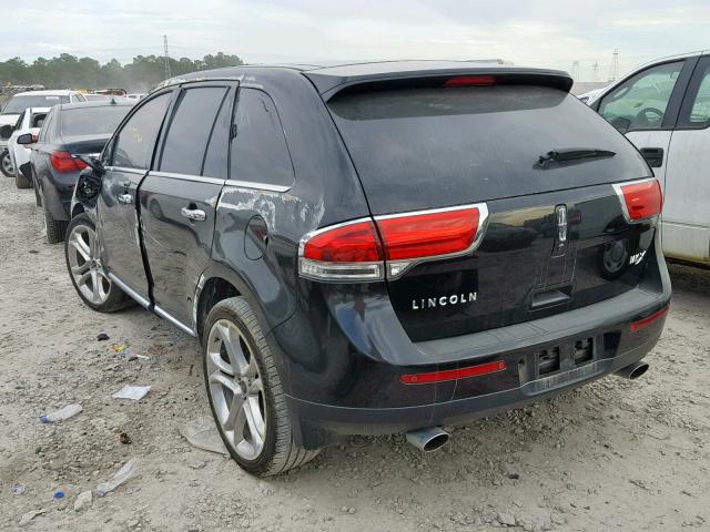 2LMDJ6JK0DBL37967 - 2013 LINCOLN MKX BLACK photo 3