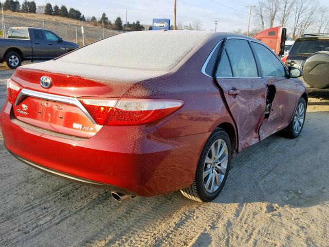 4T1BD1FK7FU172941 - 2015 TOYOTA CAMRY HYBR RED photo 4