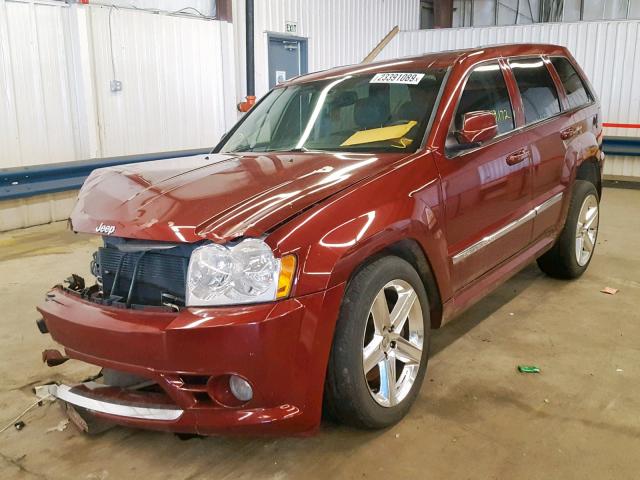 1J8HR78387C503342 - 2007 JEEP GRAND CHER BURGUNDY photo 2