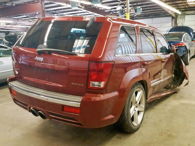 1J8HR78387C503342 - 2007 JEEP GRAND CHER BURGUNDY photo 4