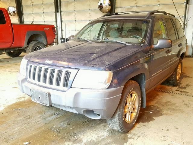 1J4GW48S04C212003 - 2004 JEEP GRAND CHER BLUE photo 2