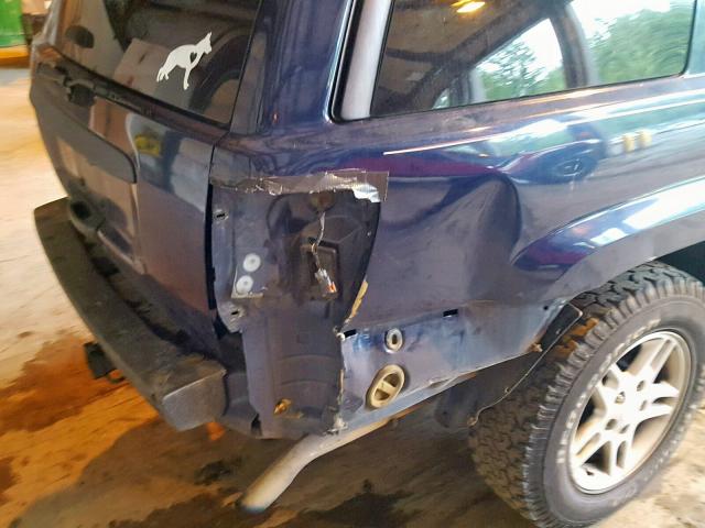 1J4GW48S04C212003 - 2004 JEEP GRAND CHER BLUE photo 9