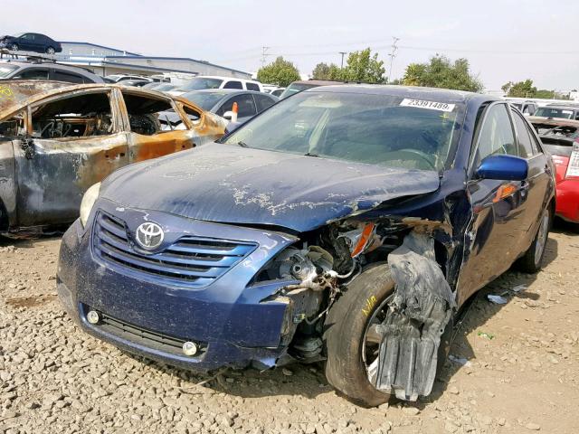 4T1BE46K08U254026 - 2008 TOYOTA CAMRY CE BLUE photo 2