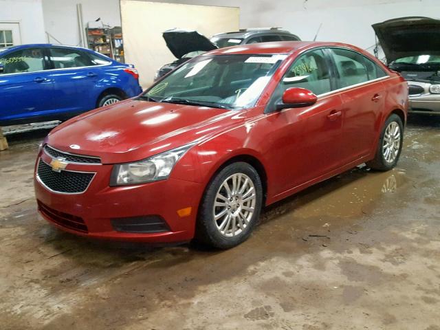 1G1PK5S98B7278049 - 2011 CHEVROLET CRUZE ECO RED photo 2