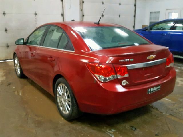 1G1PK5S98B7278049 - 2011 CHEVROLET CRUZE ECO RED photo 3