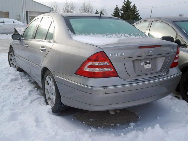 WDBRF87J16F775589 - 2006 MERCEDES-BENZ C 350 4MAT SILVER photo 3