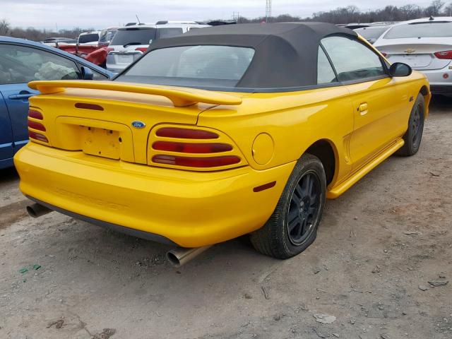 1FALP45T8RF194196 - 1994 FORD MUSTANG GT YELLOW photo 4