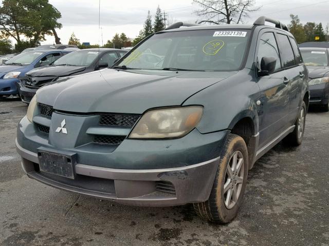 JA4LX31G43U096812 - 2003 MITSUBISHI OUTLANDER GREEN photo 2