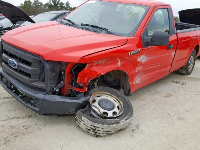 1FTMF1C85GKD40380 - 2016 FORD F150 RED photo 9