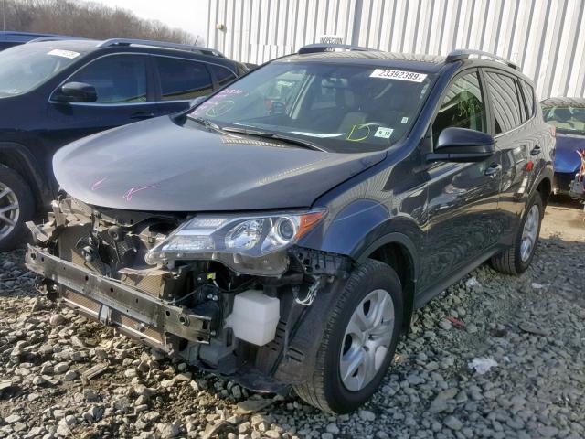 JTMBFREV2ED084354 - 2014 TOYOTA RAV4 LE GRAY photo 2