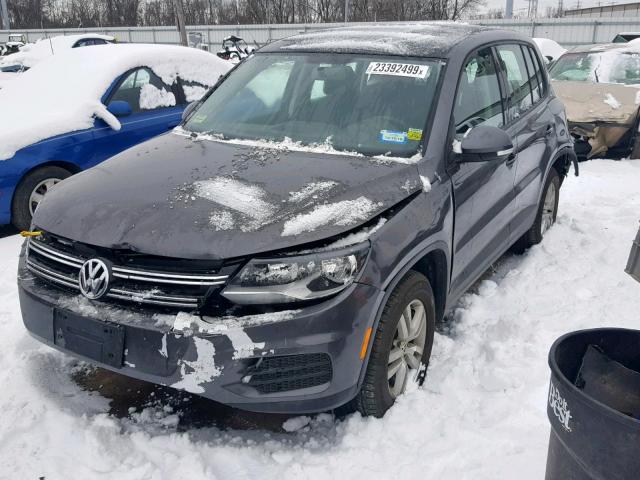 WVGAV3AX3EW599141 - 2014 VOLKSWAGEN TIGUAN S GRAY photo 2