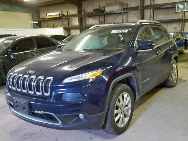 1C4PJMDS7EW277098 - 2014 JEEP CHEROKEE L BLUE photo 2