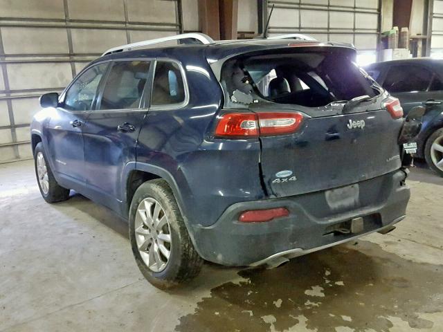 1C4PJMDS7EW277098 - 2014 JEEP CHEROKEE L BLUE photo 3