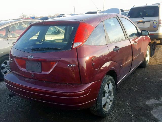 1FAFP37N76W171624 - 2006 FORD FOCUS ZX BURGUNDY photo 4