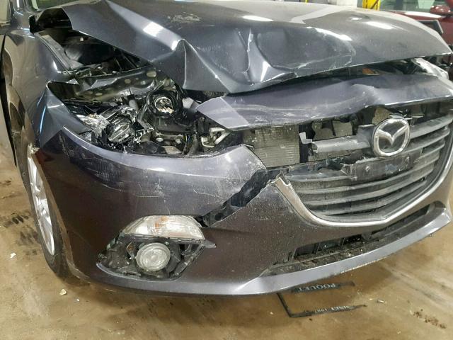 3MZBM1M78GM269636 - 2016 MAZDA 3 TOURING GRAY photo 9