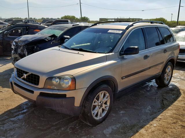 YV1CY59H841129304 - 2004 VOLVO XC90 GOLD photo 2