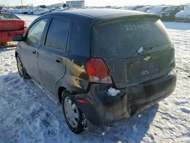 KL1TJ62624B265244 - 2004 CHEVROLET AVEO LS BLACK photo 3