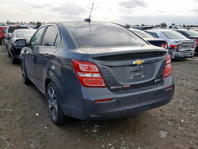 1G1JF5SB5H4147233 - 2017 CHEVROLET SONIC PREM GRAY photo 3