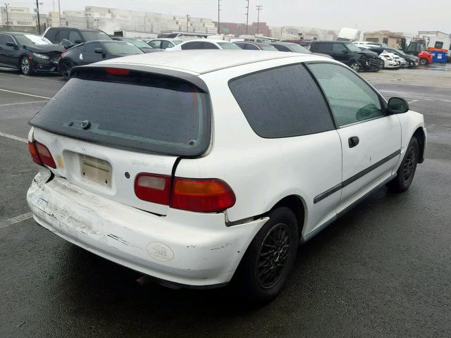 2HGEH2462PH521320 - 1993 HONDA CIVIC DX WHITE photo 4