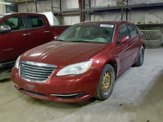 1C3BC4FB2BN550679 - 2011 CHRYSLER 200 LX RED photo 2