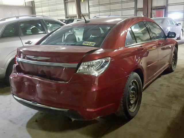 1C3BC4FB2BN550679 - 2011 CHRYSLER 200 LX RED photo 4