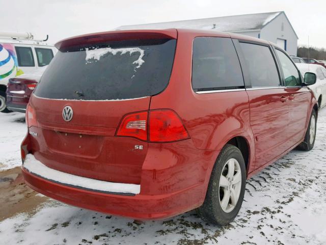 2V8HW34159R500099 - 2009 VOLKSWAGEN ROUTAN SE RED photo 4