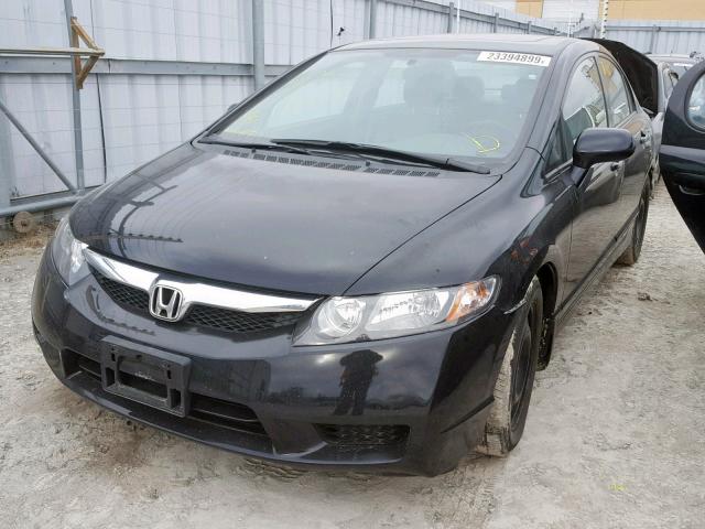 2HGFA1F00BH004442 - 2011 HONDA CIVIC EXL BLACK photo 2