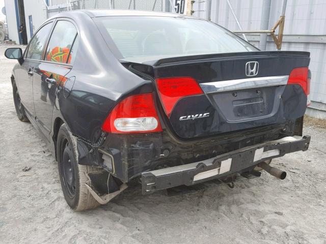 2HGFA1F00BH004442 - 2011 HONDA CIVIC EXL BLACK photo 3