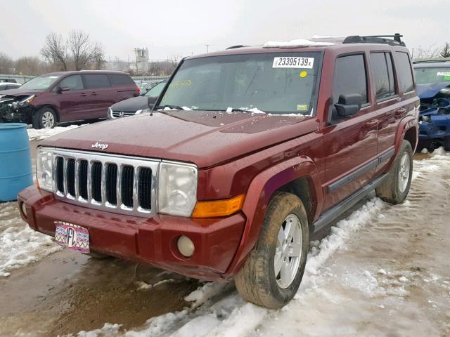 1J8HG48K17C510225 - 2007 JEEP COMMANDER Tünd qırmızı foto 2